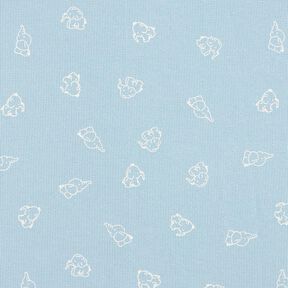 Jersey a nido d’ape cuccioli di elefante – blu-argento, 