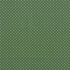 popeline di cotone piccoli pois – verde scuro/bianco, 
