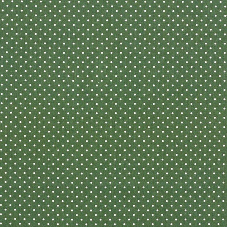 popeline di cotone piccoli pois – verde scuro/bianco,  image number 1