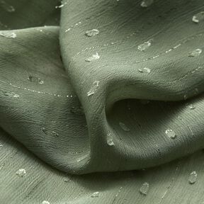 Chiffon Dobby gessato metallizzato – canna palustre/argento effetto metallizzato, 