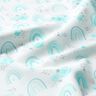 popeline di cotone Rose e arcobaleni – bianco/turchese chiaro,  thumbnail number 2