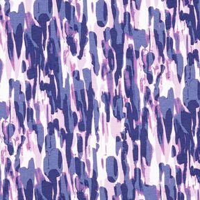 jersey di viscosa Pennellate – bianco/lilla bluastro, 