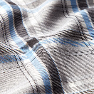 tessuto stretch per pantaloni Quadri scozzesi – grigio/nero, 