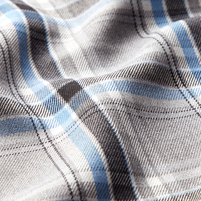 tessuto stretch per pantaloni Quadri scozzesi – grigio/nero,  image number 2