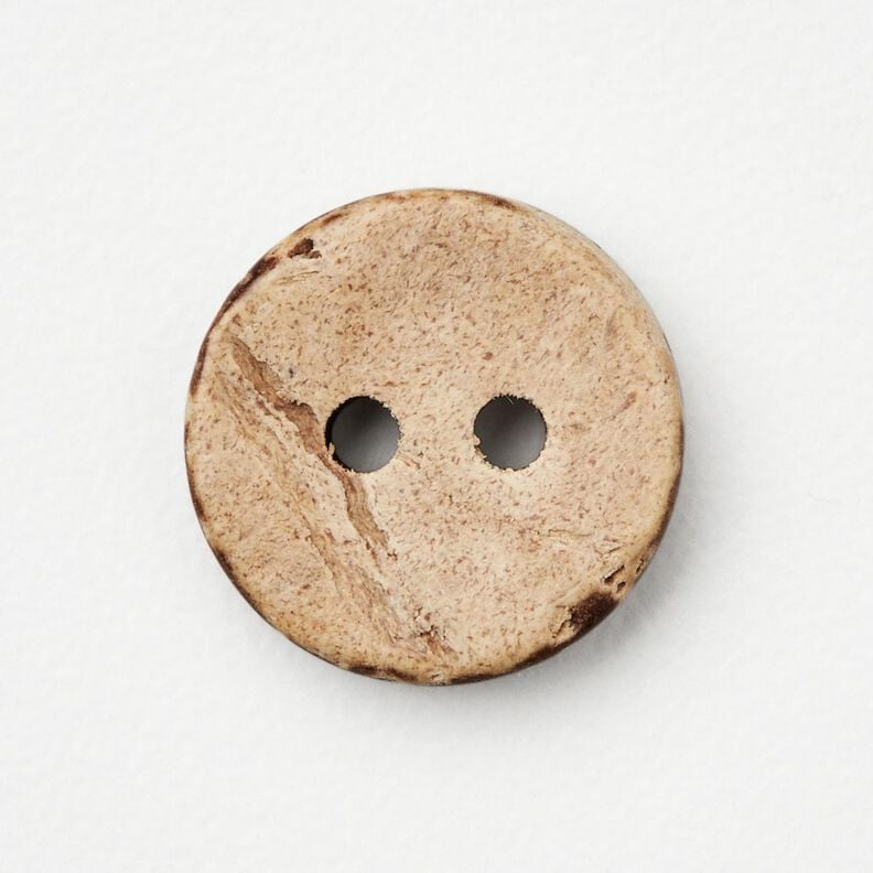 Bottone in cocco [Ø 13 mm] – beige/marrone scuro,  image number 1