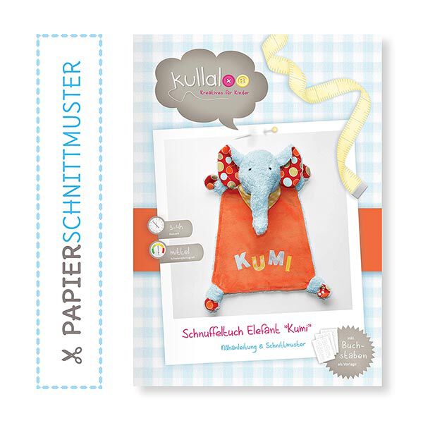 Doudou elefante, istruzioni di cucito: cartamodello "KUMI" | Kullaloo, image number 1