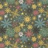 tessuto in cotone popeline Mix di stelle – pino scuro/oro,  thumbnail number 1