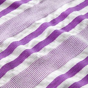 jersey di viscosa effetto stropicciato – bianco/lillà, 