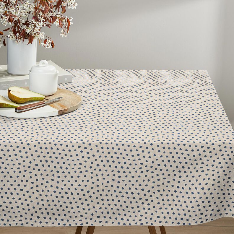 tessuto arredo mezzo panama Pois sciolti – blu/anacardo,  image number 7