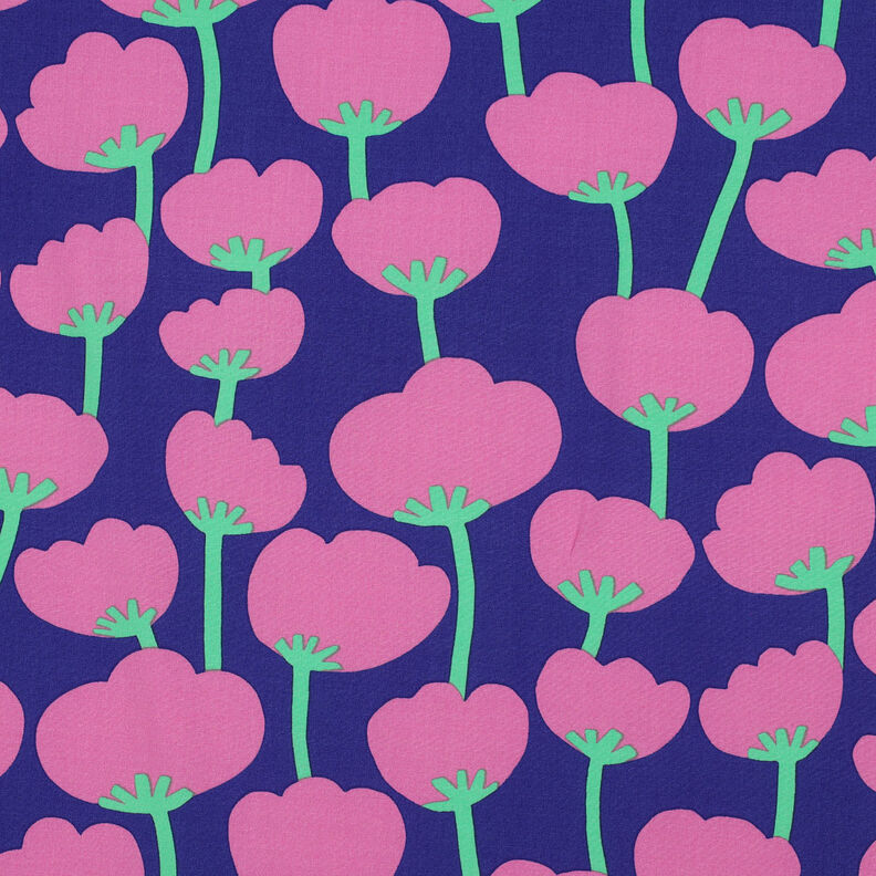 Tessuto in viscosa LENZING™ ECOVERO™ Poppies | Nerida Hansen – blu marino/pink,  image number 1