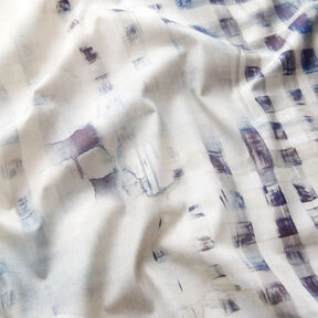 GOTS Batista di cotone Bordo in tessuto a quadri con sfumatura di colore | TCC x LOOKS by Wolfgang, 