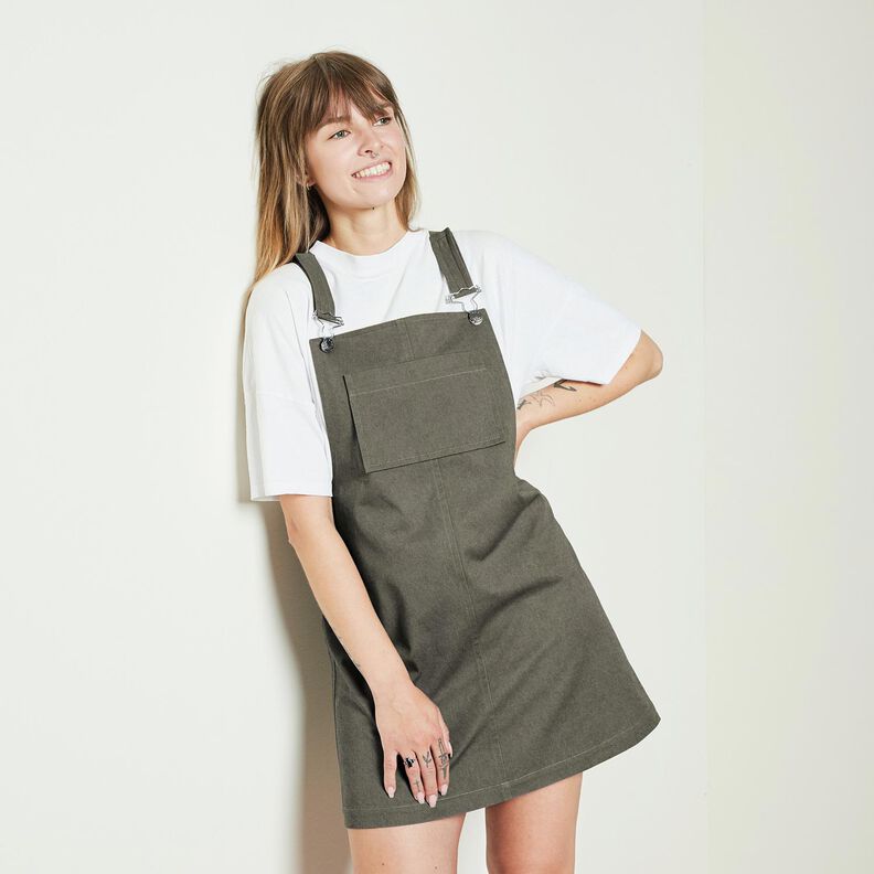Denim stretch in misto cotone medio – grigio pietra,  image number 6