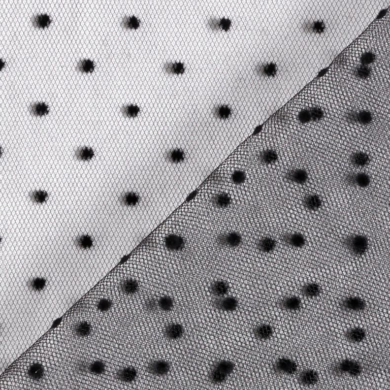 tulle Vellutino a punti – nero,  image number 4