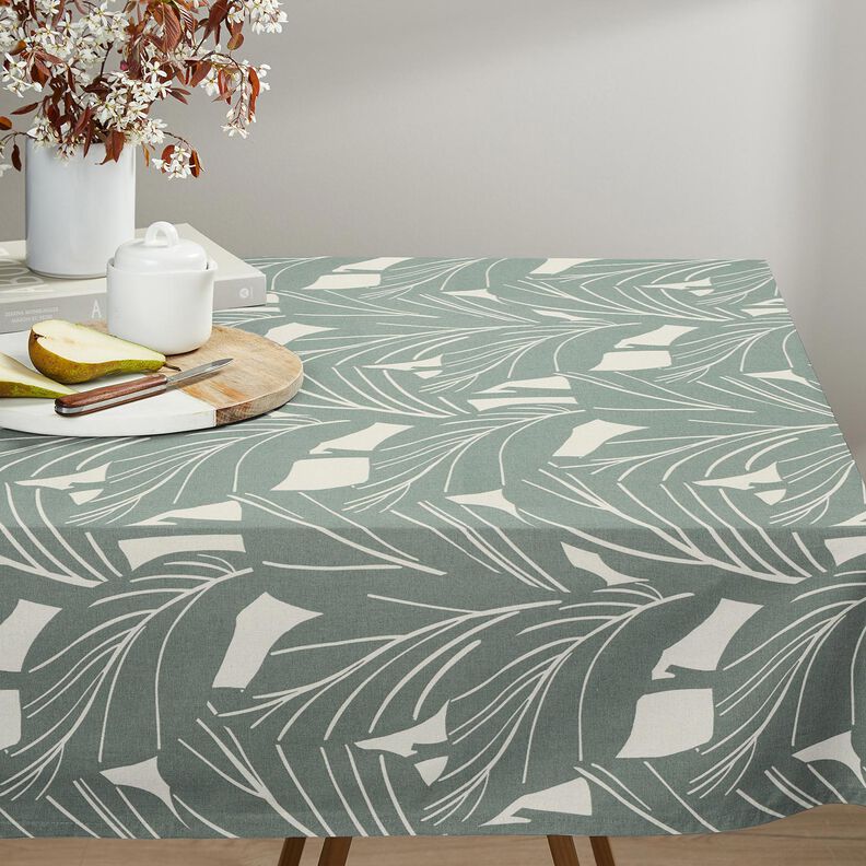 tessuto arredo panama Foglie eleganti – canna palustre/naturale,  image number 8