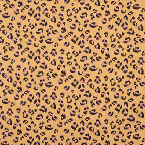 mussolina / tessuto doppio increspato Motivo leopardato – oro anticato/lillà rosso, 