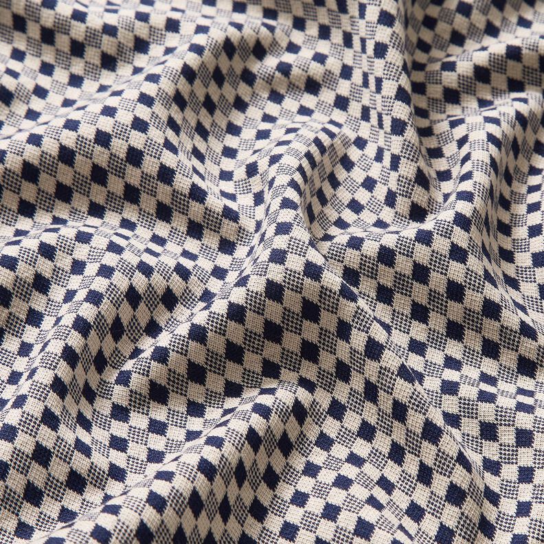 jersey romanit Mini diamanti – beige chiaro/blu marino, image number 2
