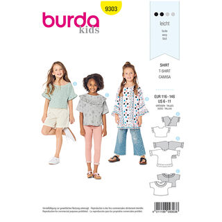 camicia, Burda 9303 | 116 - 146, 