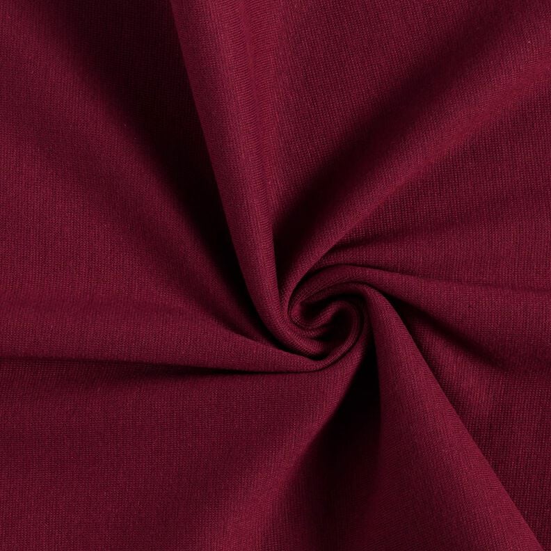 tessuto per bordi e polsini tinta unita – rosso Bordeaux,  image number 1