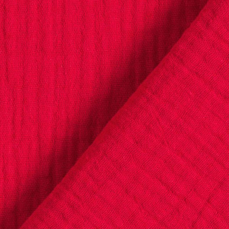 GOTS mussolina / tessuto doppio increspato | Tula – rosso carminio,  image number 5