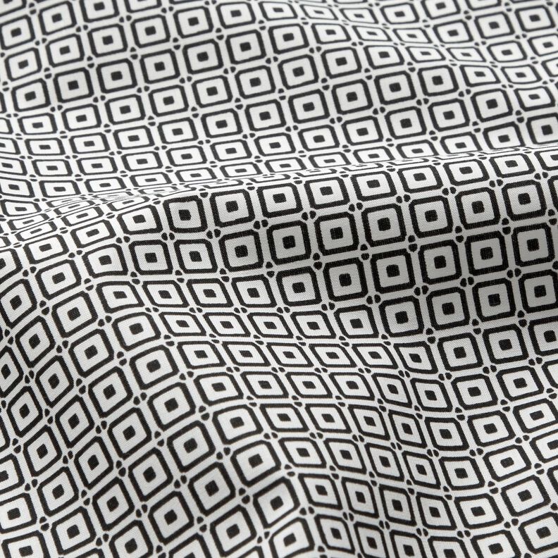 Tessuto per camicia a quadretti – nero/bianco,  image number 2