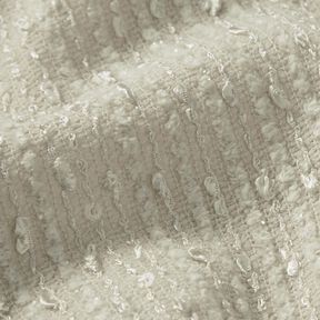 Tessuto ad effetto righe bouclé e paillettes – mandorla, 