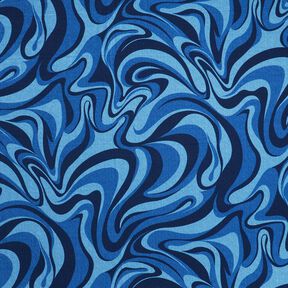 Onde in crepe di viscosa – blu marino/blu reale, 