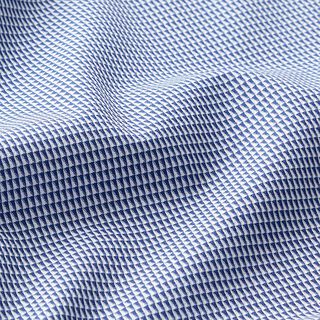 tessuto per camicie, piccoli triangoli – bianco/blu marino, 