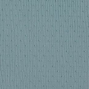 mussolina / tessuto doppio increspato dobby – blu acciaio, 