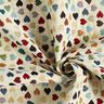 tessuto arredo gobelin Cuori sparsi – beige chiaro/petrolio,  thumbnail number 3