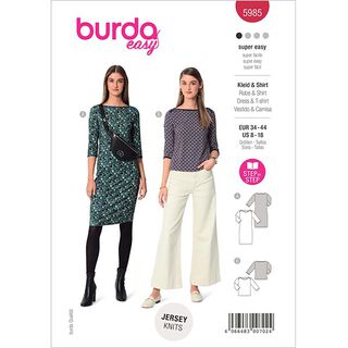 abito / maglia - scollo a barca | Burda 5985 | 34-44, 