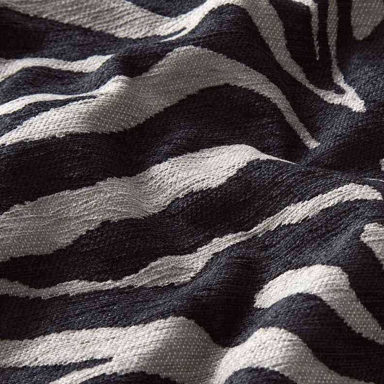 tessuto da tappezzeria Jacquard zebra – nero/grigio, image number 6