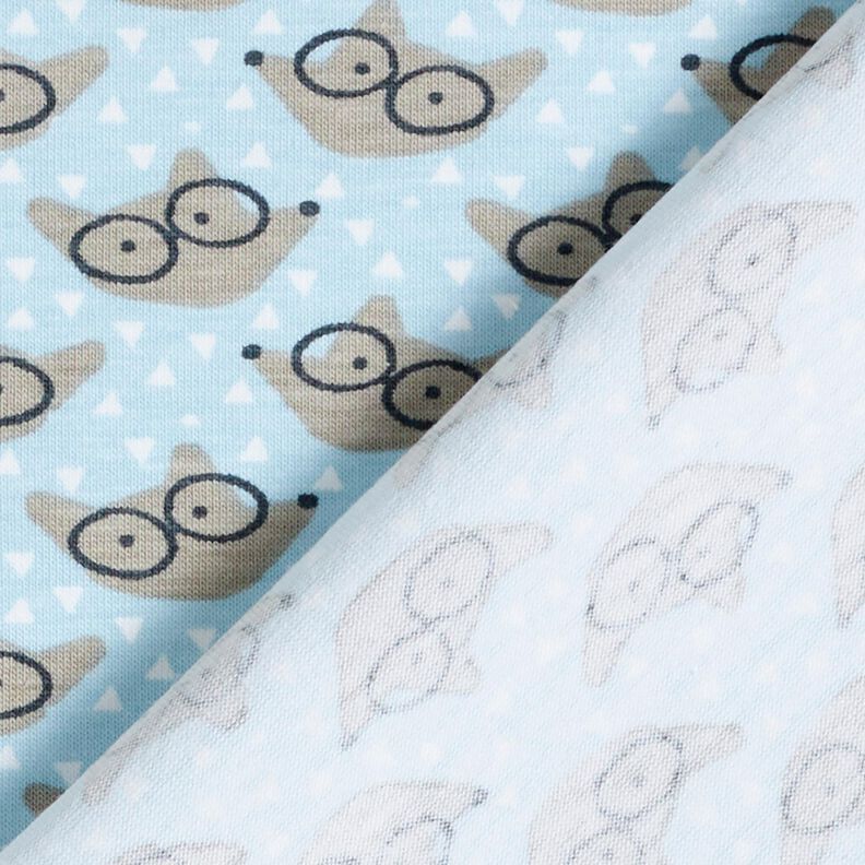 jersey di cotone Volpe con gli occhiali – azzurro baby, image number 4