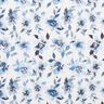 Tessuto in viscosa Dobby con stampa digitale di fiori ad acquerello – avorio/blu jeans chiaro,  thumbnail number 1