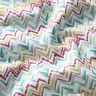 popeline di cotone Tratto di pennello a zigzag stampa digitale – bianco/eucalipto,  thumbnail number 2