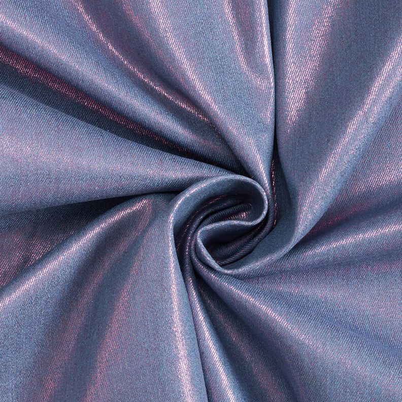Denim elasticizzato Metallic – grigio blu/rosa fucsia acceso,  image number 1