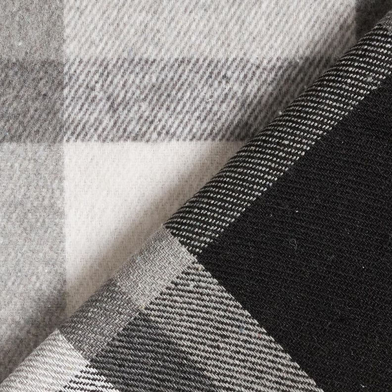 Flanella a quadri per cappotti | Katia Fabrics – grigio nebbia/argento anticato, image number 4