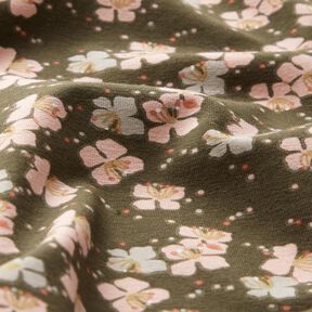 jersey di cotone graziosi fiorellini – cachi, 