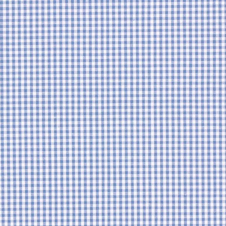 popeline di cotone piccoli quadretti Vichy, tinto in filo – colore blu jeans/bianco,  image number 1
