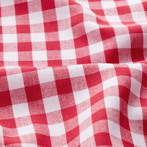 tessuto in cotone Quadro vichy 1 cm – rosso/bianco, 