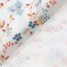 mussolina / tessuto doppio increspato romantici tralci di fiori – bianco,  thumbnail number 4