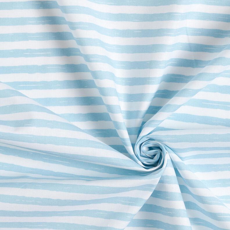tessuto in cotone cretonne Strisce casual – azzurro/bianco, image number 3