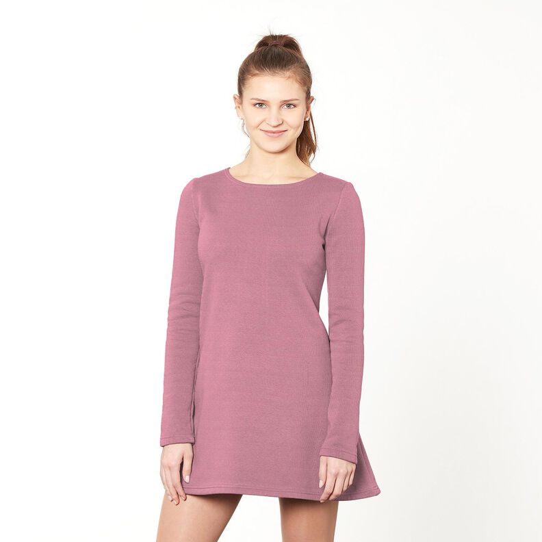 French terry leggero tinta unita – violetto pastello, image number 4