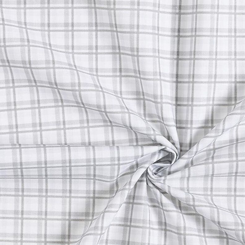 Quadretti doppi in popeline di cotone – bianco/grigio argento,  image number 3