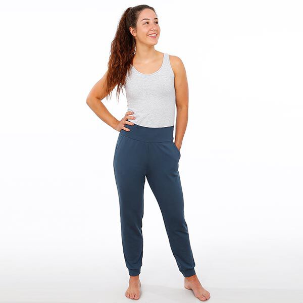 FRAU NELLI - pantaloni da ginnastica sopra la caviglia con ampia fascia in vita, Studio Schnittreif ,  image number 2