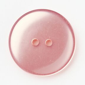 Bottone a 2 fori lucido [Ø 25 mm] – rosa, 