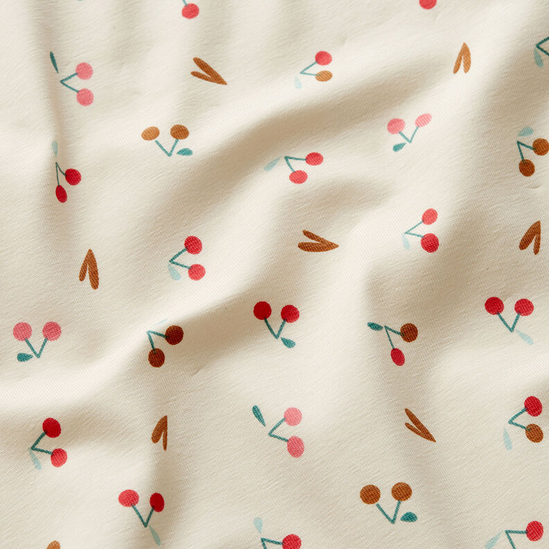 jersey di cotone Ciliegine – beige chiaro, image number 2