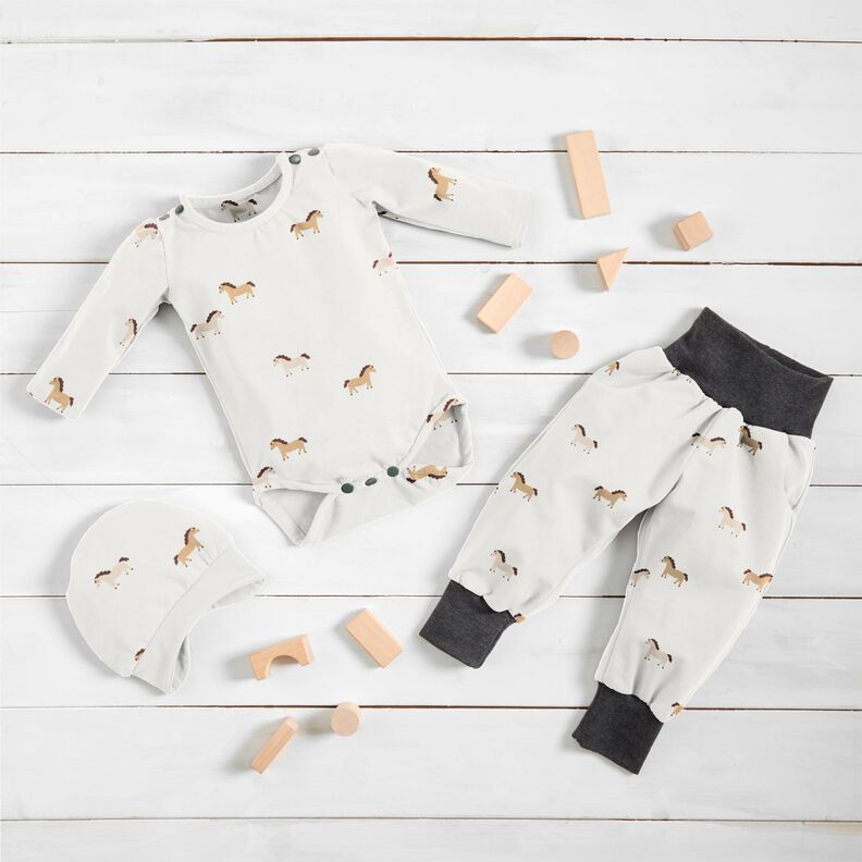 jersey di cotone Cavallino – bianco lana, image number 6