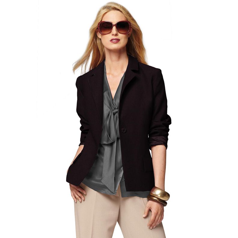 gabardine bi-stretch – nero,  image number 6