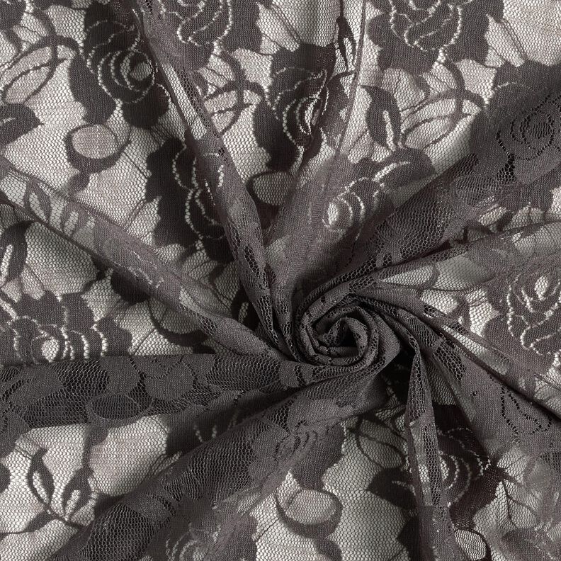 morbido tessuto a rete pizzo Rose – grigio pietra,  image number 3