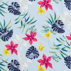 Fiori tropicali in tessuto di cotone – azzurro, 